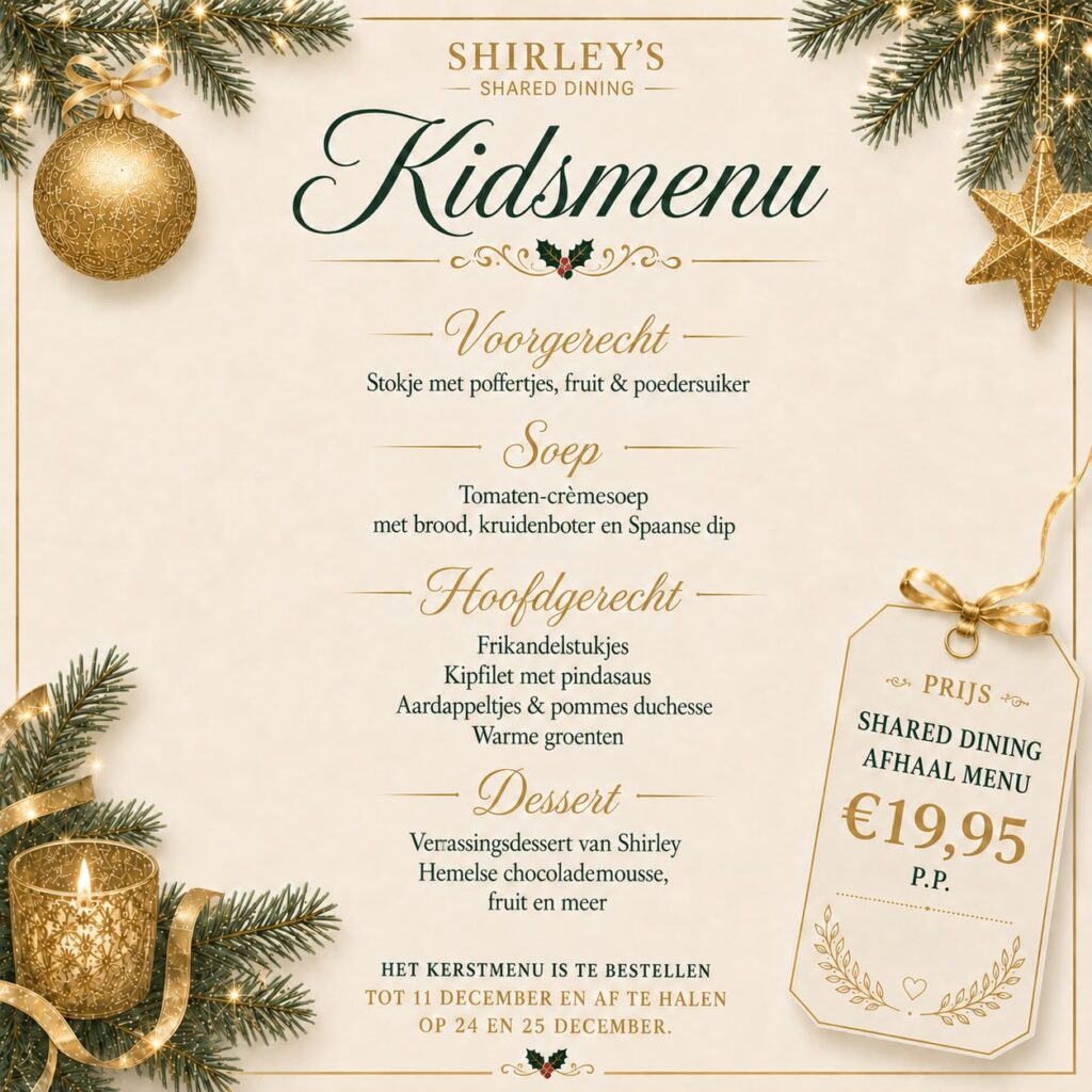 Kerst menu kids
